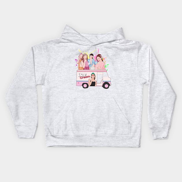 ICE CREAM Kids Hoodie by ohnoballoons